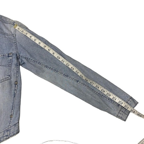 Vintage Y2K Silver Jeans Co Denim Jacket Medium Light Wash Jean - Picture 12 of 15